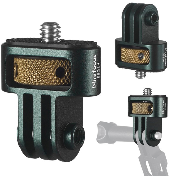 MINIFOCUS Gopro to 1/4" Adapter, Aluminum CNC Gopro Tripod Mount