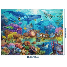 Becko US Puzzles for Adults Jigsaw Puzzles 500 Pieces Puzzles for Kids and Adults - Undersea World Underwater Paradise Ocean Scene