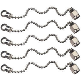 BOOBRIE 5PCS RF Connector Accessories Protective Cover SMA Dust Cap SMA Coax Cap Have Chain for SMA Female Jack Adapter Connector Nickel-Plated