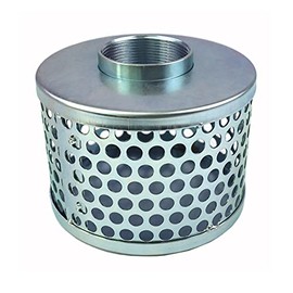 Round Hole Suction Strainer Filter for Pumps - 2",Steel Plated Thread