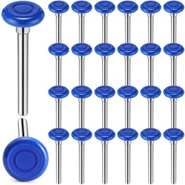 Funtery 24 Pack 2" Nylon Garage Door Rollers with Double Seal Cap 4" Stem, Quiet Smooth Garage Door Wheels Replacement, 6200 ZZ Double Seal Precision Bearings (Blue)