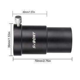 SVBONY SV157 Extension Tube 1.25 inch Optical Length 40mm Total Length 70mm Extension Tube for Telescope (70mm)