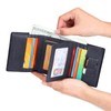 Trifold Wallets for Men Genuine Leather Large Capacity RFID Blocking,