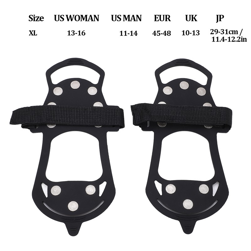 2pcs/set 10 Tooth Crampons Shoe Cover Rustproof Durable Mountaineering Ice