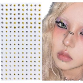 BOJIDO Earrings, No Drilling Required, 360 Pieces, 3D Decal, Face Seal, Easy to Apply, No Drilling Required, Easy to Wear, Long Lasting, Fashionable, Popular, DIY Supplies, Craft Supplies, Unisex, Lip