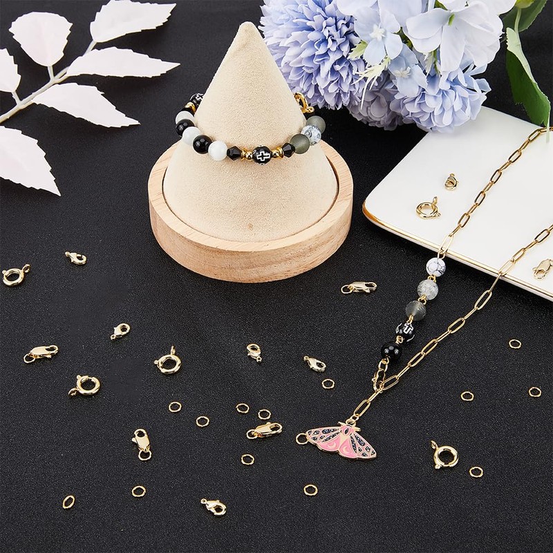 Beebeecraft 1 Box 18Pcs 3 Styles Jewelry Lobster Clasp 18K