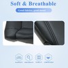 FZJDSD Black Driver & Passenger Side Bottom Microfiber Leather Replacement