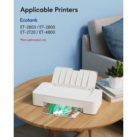 522 High Capacity Refill Ink Bottle Replacement for Epson Compatible 522 Ink Refill Bottle(Not Sublimation Ink)Use for ET-2803 ET-2800 ET-2720,4 Packs