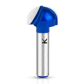 ASNOMY Diameter 19 mm Carbide Chamfer Cutter 8 mm Shank Round Nose Core Box Woodworking Milling Cutter Ball Cutter Wood