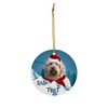 Cream Cockapoo Dog Christmas Ornament 2025 I Saw That -