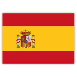 Gobrecht & Ulrich 10 x Spanish Flag Sticker - Spain Sticker - for Cars, Laptop, Windows, Luggage (7.4 x 5.2 cm)