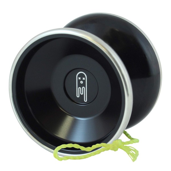 Black Yoyo King Ghost Bi Metal Aluminum and Steel Professional Trick Yoyo with Ball Bearing Axle and Extra String