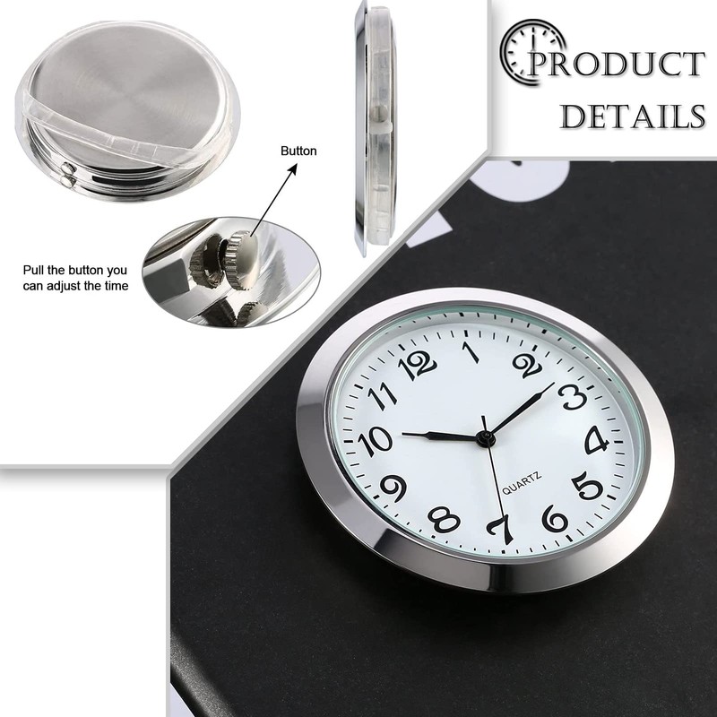 PMELCXD 2-1/8" (55mm) Quartz Watch Insert, Zinc Alloy Metal Case,