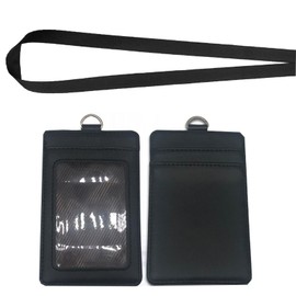 LUYING Commuter Passenger Zipper Head Black Key Holder Coin Case ID Card for Commuting to Work or School, Coin Card Strap, Employee ID Card/Brand Case (Jacket 2.8 x 4.4 inches (7.2 x 11.2 cm), Rope