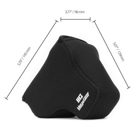 MegaGear MG1165 Ultra Light Neoprene Case with Carabiner for Panasonic Lumix DC-FZ82, FZ80, DC-FZ70, FZ72 Camera - Black