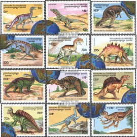 Kambodscha 1619-1630 (kompl.Ausg.) gestempelt 1996 Prähistorische Tiere (Briefmarken für Sammler) Amphibien/Reptilien/Saurier