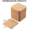 Posavasos de Corcho,30 Piezas Coasters,Posavasos de Bebidas Portavasos Reutilizables Absorbentes