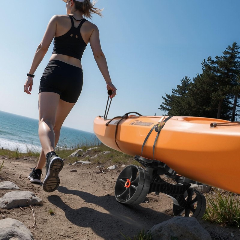 VEVOR Kayak Cart, 300 lbs Load Capacity, Foldable Kayak Trolley