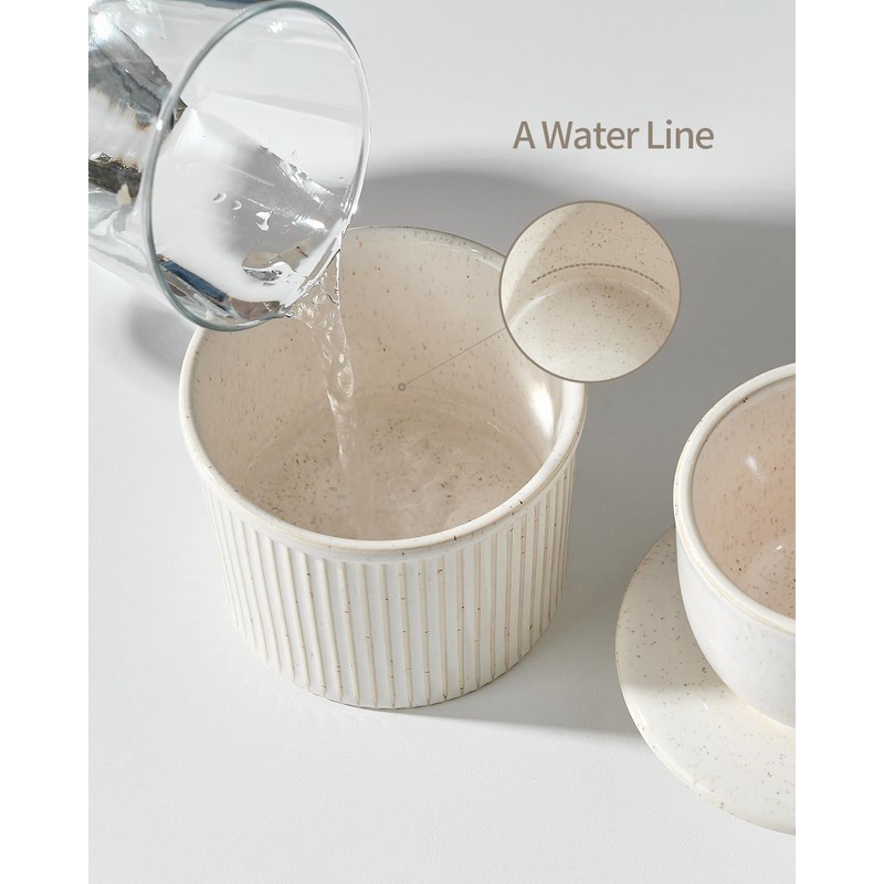 XELA Large Butter Crock with Lid for Countertop, The Original