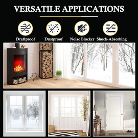 fowong Pile Weather Stripping White, 11/32 inch x 11/32 inch x 16 Feet, High Density Felt Draught Excluder for Sliding Sash Door Window Wardrobe Seal