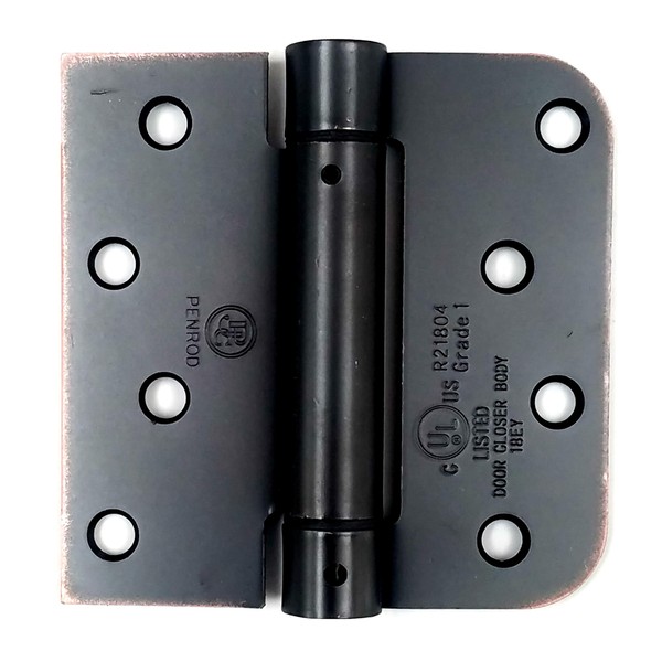 Hinge Outlet Spring Self-Closing Hinges, 4 Inch Square with 5/8