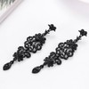 Black Vintage Style Wedding Crystal Rhinestone Cluster Chandelier Hollow Dangle