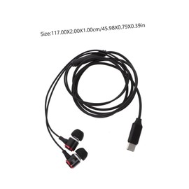 Operitacx USB C Ohrhörer mit Mikrofon Kabelgebundene In Ear Kopfhörer Ergonomisches Design für Smartphones Computer Robustes TPE für Langlebigkeit Einfacher Gebrauch