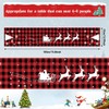 Table Runner Christmas Red, FUKPO Linen Christmas Table Runner Winter