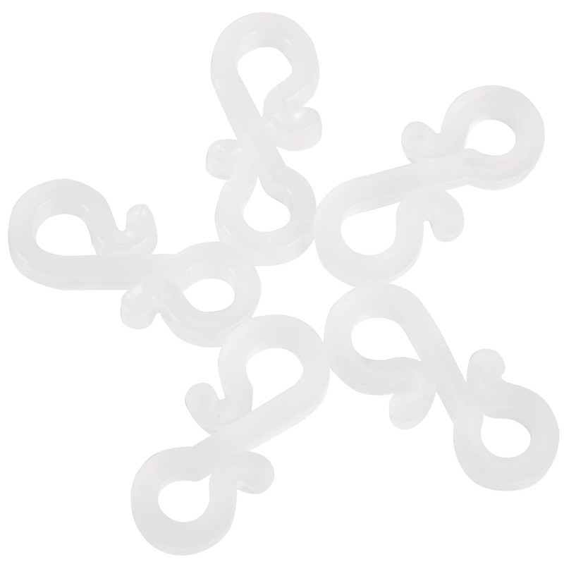 Mini Plastic Gutter Hooks 100 Pack - for Outdoor or