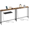 VASAGLE Set of 2 Console Tables with Power Outlets, Slim