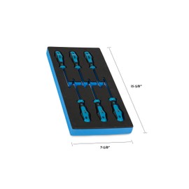 Capri Tools Kontour Star Screwdriver Set, 6-Piece with The Mechanics Tray