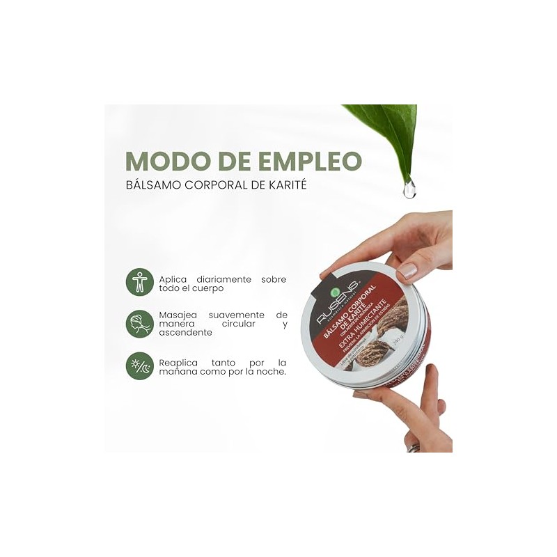 Rusens - Bálsamo Corporal de Karité y Caléndula 100% Natural,