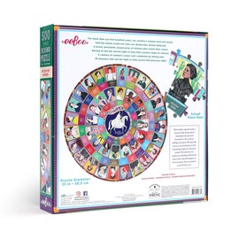 eeBoo: Piece and Love Votes for Women 500 Piece Round Circle Jigsaw Puzzle, Puzzle for Adults and Families, Glossy, Sturdy Pieces and Minimal Puzzle Dust