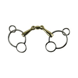 AK Universal Loose Ring Lozenge with German Silver Mouthpiece Horse Bit AKRS-2626 (German-Silver, 4.75'')