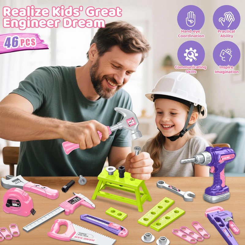 Kids Tool Set with Portable Tool Box & Electronic Toy