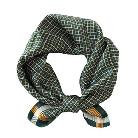 Aufeel 100% Real Mulberry Silk Women Small Square Neck Scarfs 21" Lightweight Headscarf Printed Neckerchief Gift Packed(Orange 6)