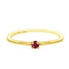 Lara Christie Pinky Ring, Women's 925 Silver, Yellow Gold, Birthstone