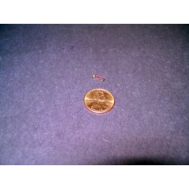 Divide Custom Tackle 1 ea Custom #14 Red Brassie Buzzer Midge Nymph Trout Walleye Fly Fishing Baits