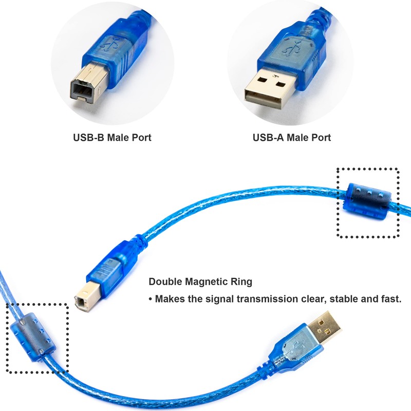 naughtystarts USB Data Sync Cable 10 Meter for Arduino UNO