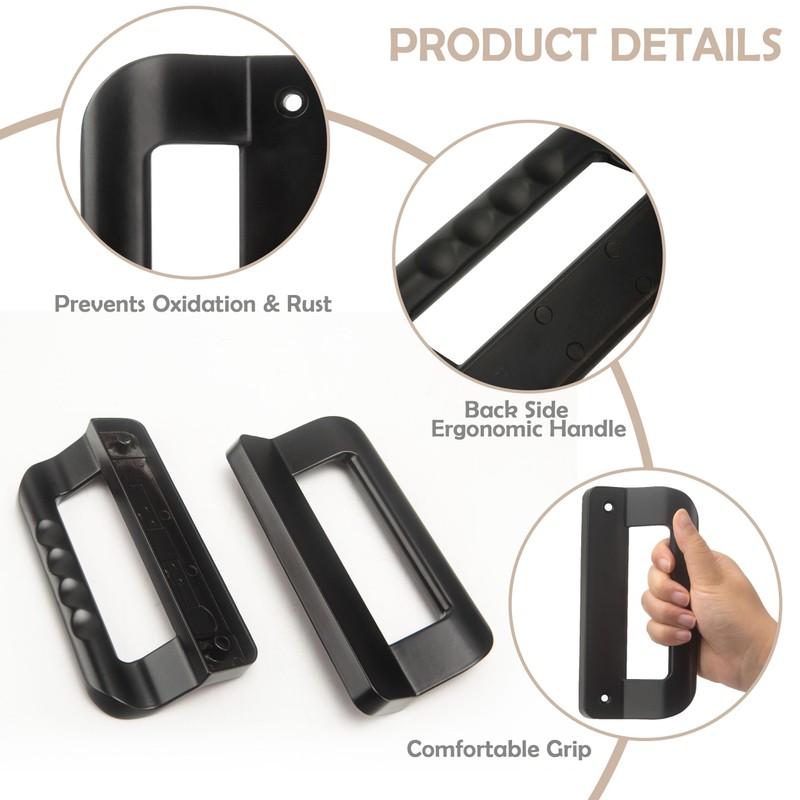 KVTTOZA Sliding Door Handle Set (No Lock, Non-Keyed), Fits 5-5/8