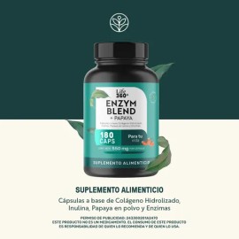 Enzimas Digestivas Bromelina Papaína 180 Cápsulas | LIFE360+