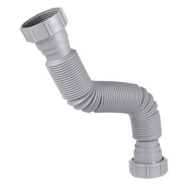 Veemoon Flexible Double Head Sink Drain Pipe Extension Fitting Trap Tubing for Kitchen Waste Connection Corrugated Telescopic Design Odor Prevention and Overflow Protection