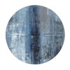 FATTTYCY Round Table Cloth Blue and Grey Abstract Art Tablecloth