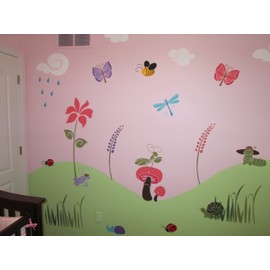 Caterpillar Stencil for Painting Caterpillars on Walls and Furniture in Bug Themed Room