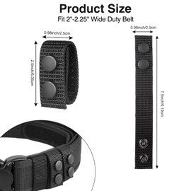 FEUNLEM Belt Keepers for Duty Belt 2¼" Wide - 4 Pack 1680D Nylon Tactical Belt Accessories with Double Snaps, Adjustable Fit for Police, Military & Law Enforcement