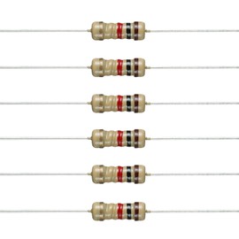 BOJACK 1K Ohm Resistors 1/4 W ±5% Carbon Film Single Resistor (Pack of 200)