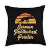 German Shorthaired Pointer (GSP) and the Sunset Throw Pillow