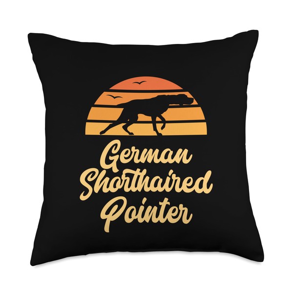 German Shorthaired Pointer (GSP) and the Sunset Throw Pillow
