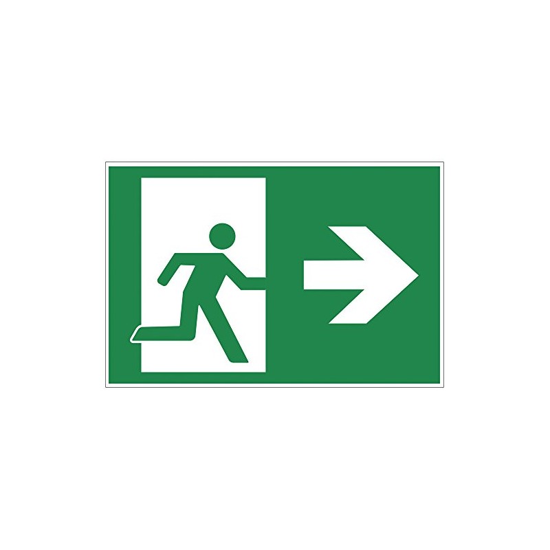 Sign Emergency Exit Right Aluminium / Dibond 300 x 200