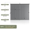 EaseLife 8FT/96in Bypass Double Sliding Pocket Door Hardware Kit, Aluminum,